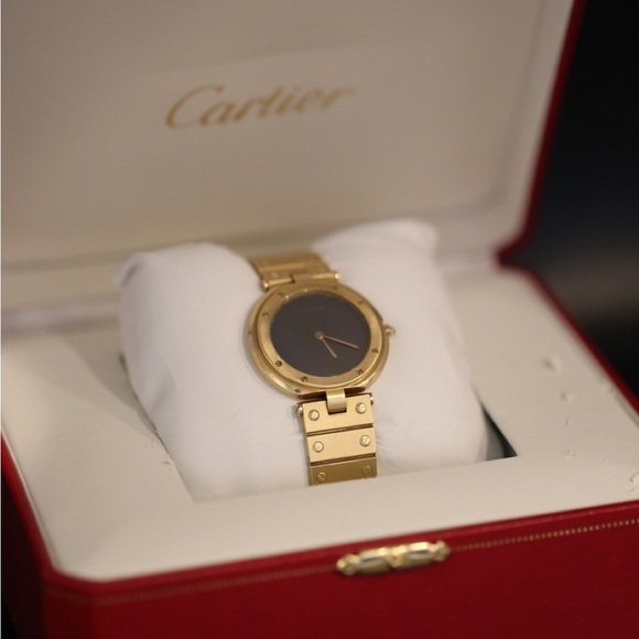 Cartier Santos Ronde yellow gold watch - Picture 9 of 16